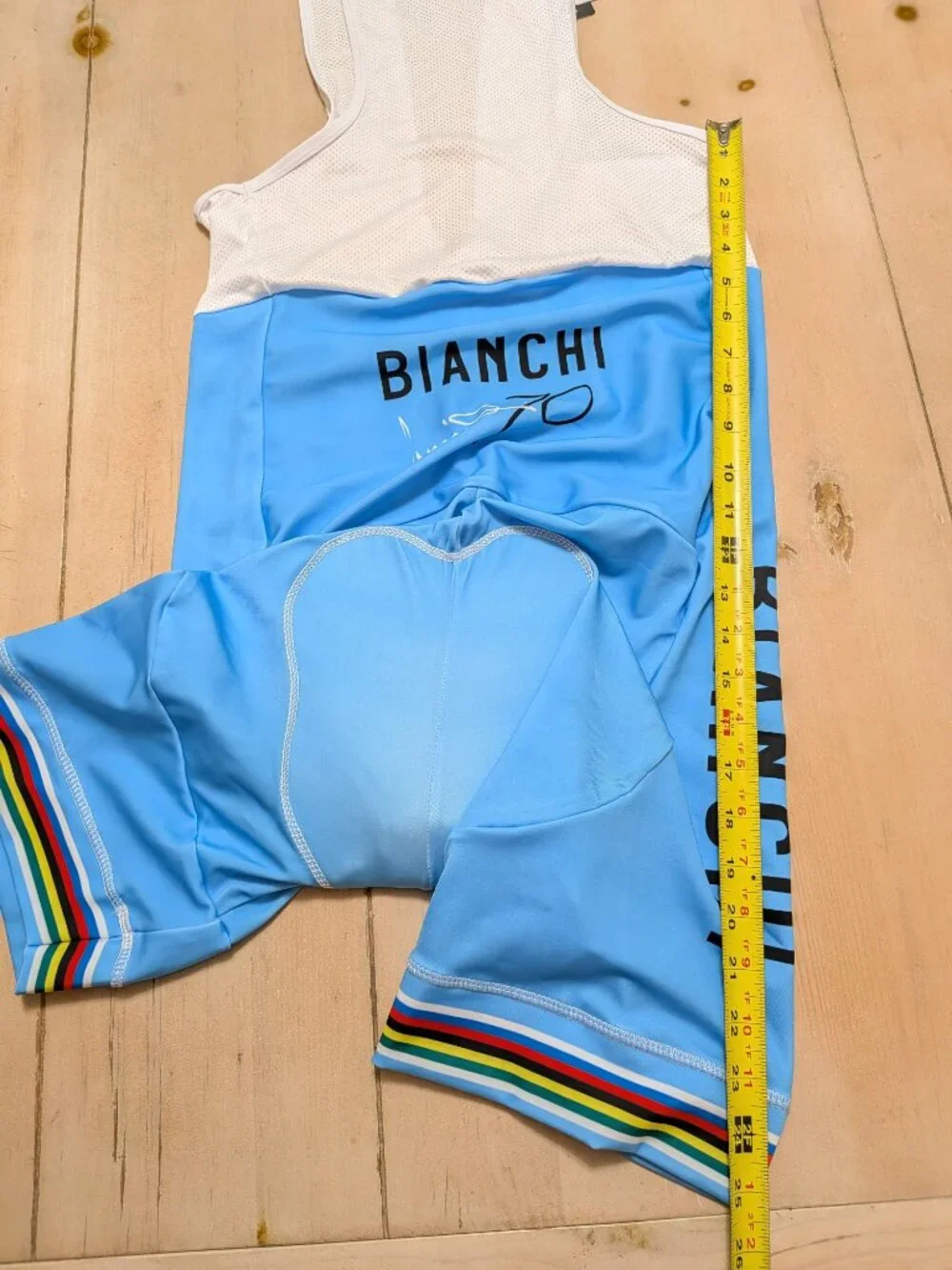 Retro Cycling Gear Bianchi 70 Bib Cycling Shorts Celeste Blue $XL Padded, NWT
